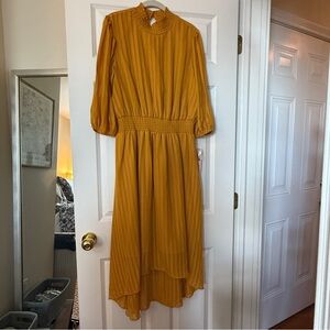 Nanette Lepore Mustard High Low Dress